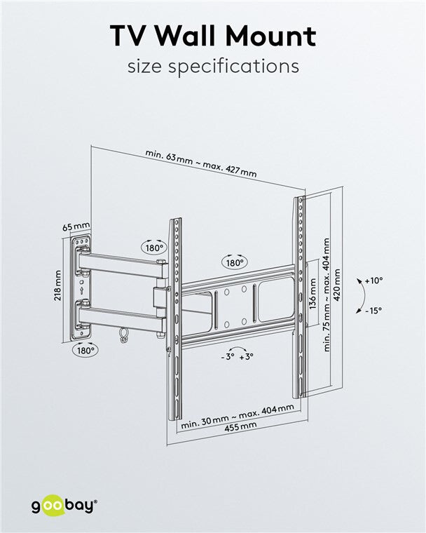 Wall mount Basic FULLMOTION (M)