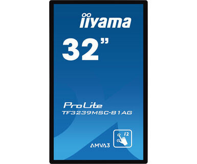 iiyama ProLite TF3239MSC-B1AG computer monitor 80 cm (31.5") 1920 x 1080 pixels Full HD LED Touchscreen Multi-user Black