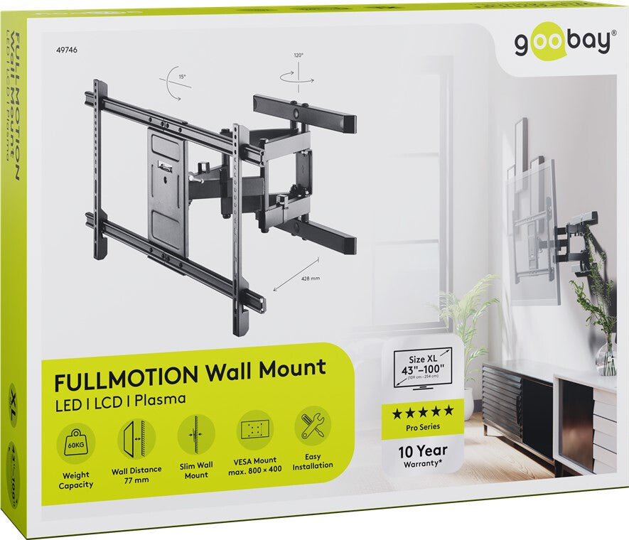 Wall mount Pro FULLMOTION (XL)