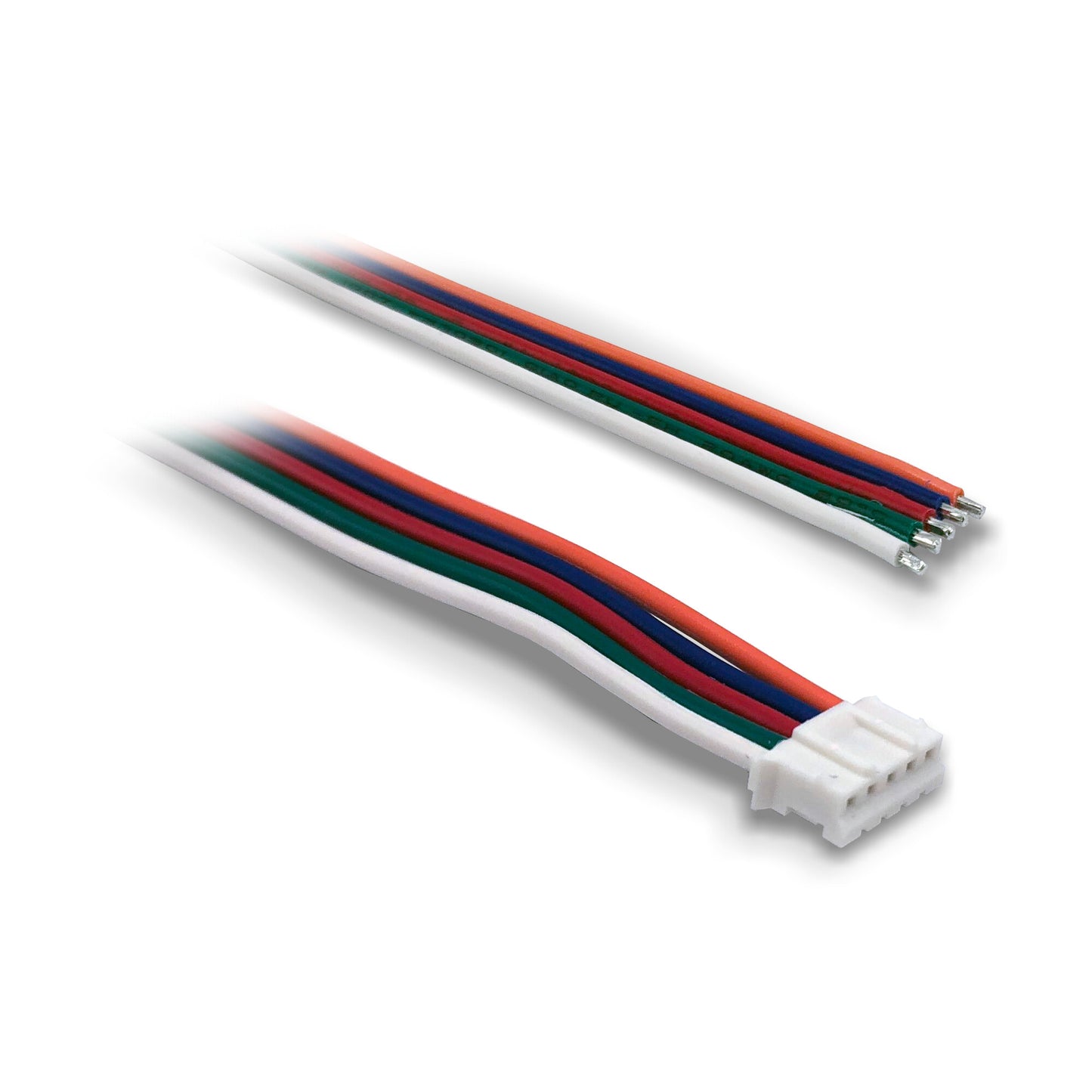 Nexmosphere RGBW connector, color coded cable 15cm, stripped end
