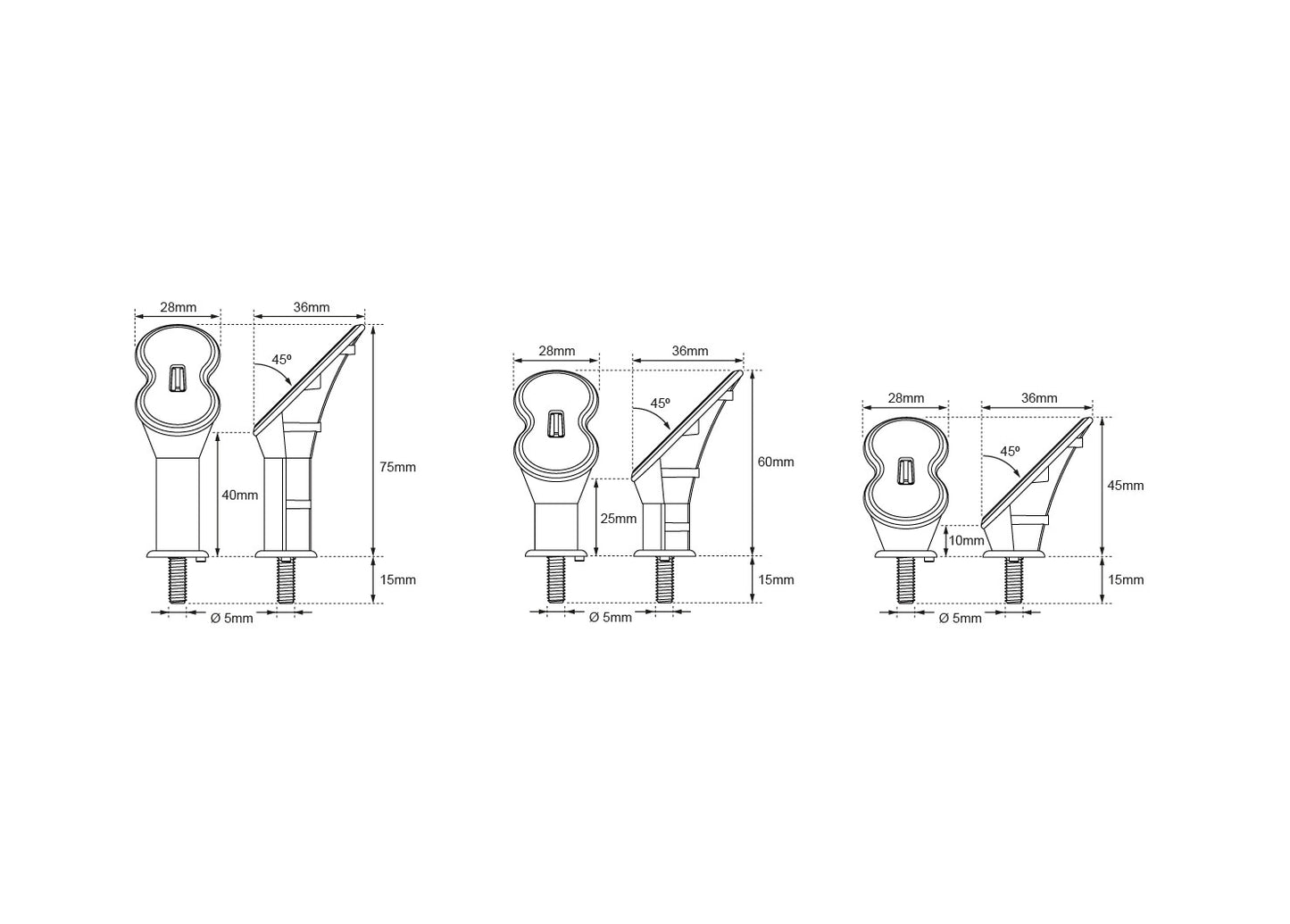 Nexmosphere X-Snapper stand, low 45´ (package 10pcs)