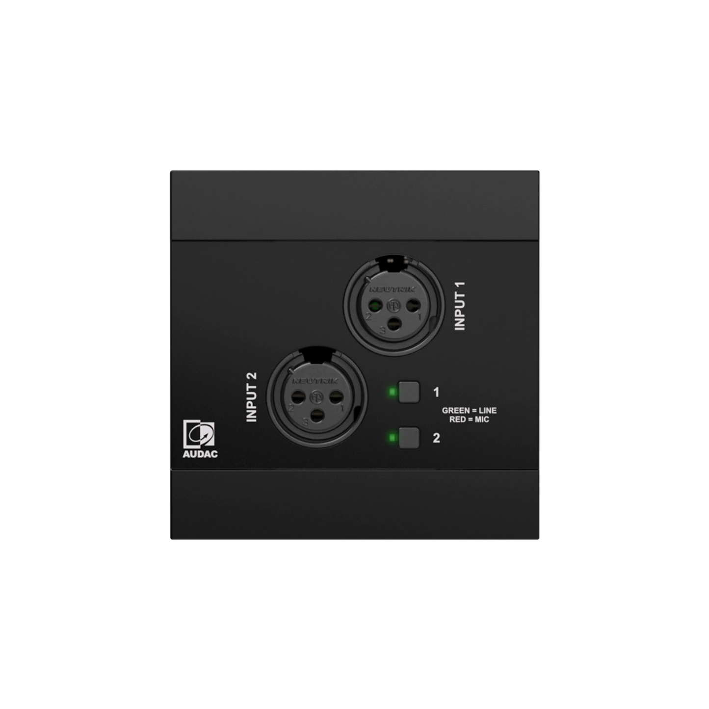 NWP220/B Network input panel - 2 x XLR + BT (4 CH), Black