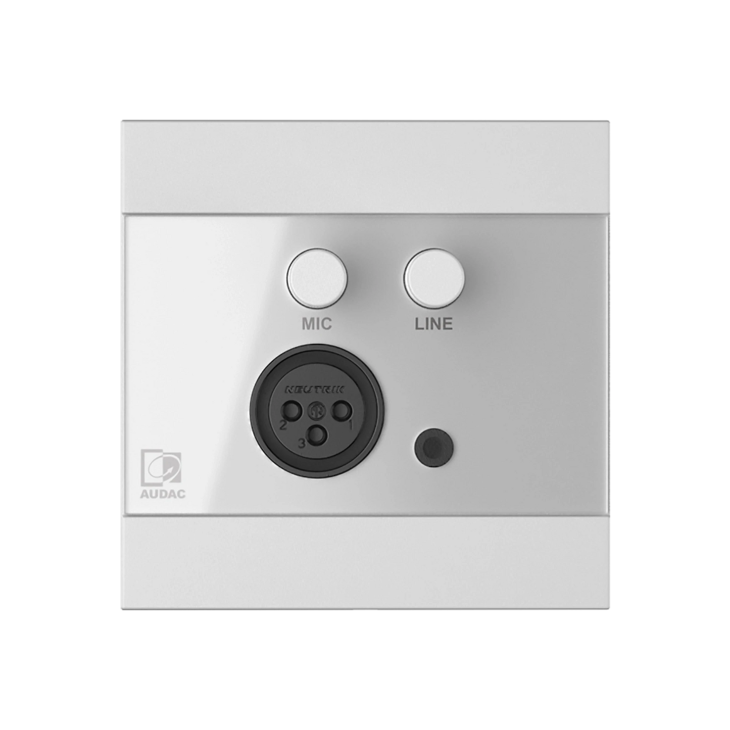 WP210/W Universal wall panel - Microphone & line input - 80 x 80 mm, White