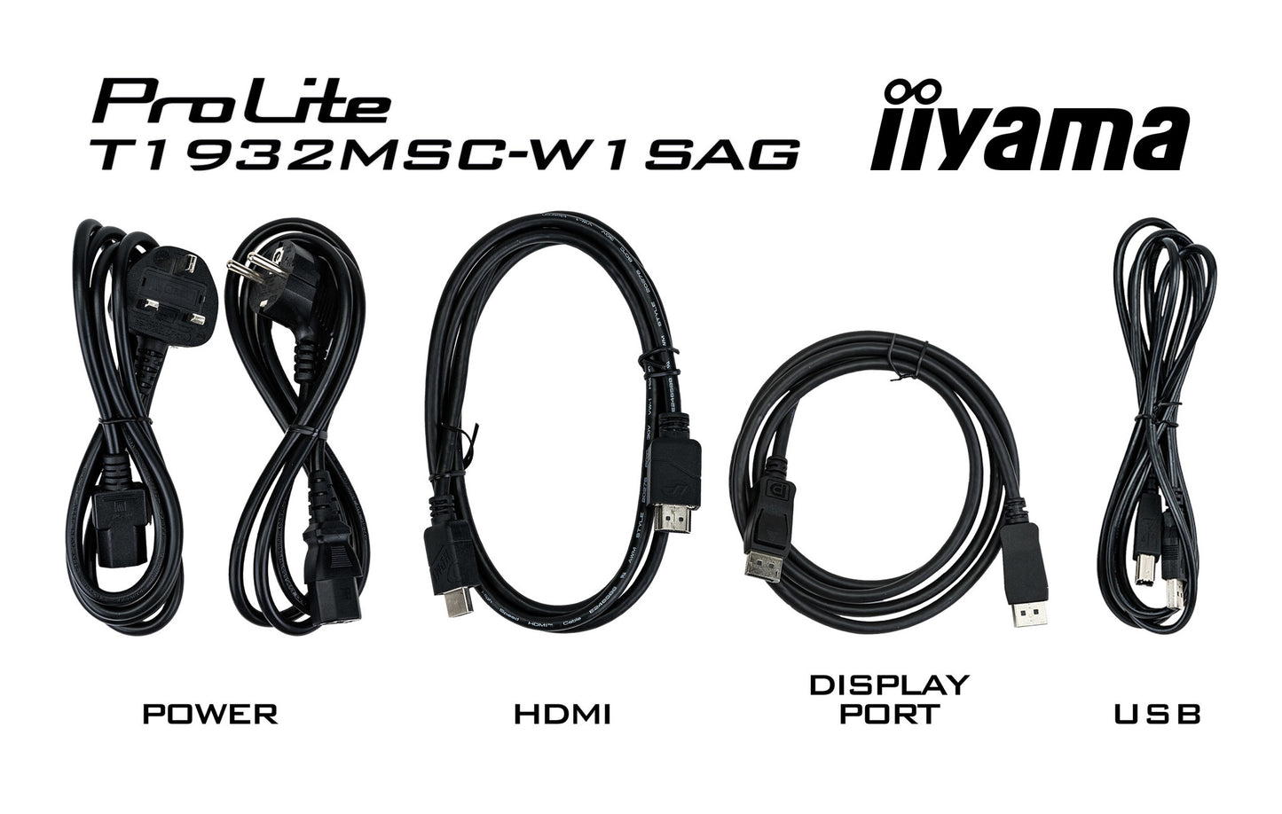 iiyama ProLite T1932MSC-W1SAG computer monitor 48.3 cm (19") 1280 x 1024 pixels Full HD LED Touchscreen Tabletop White