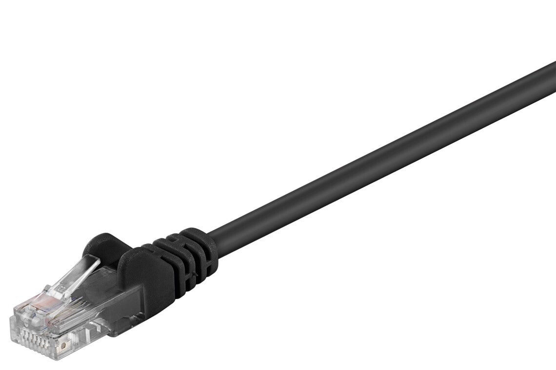 CAT 5e Patch Cable, U/UTP, black, 3 m.
