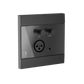 WP210/B Universal wall panel - Microphone & line input - 80 x 80 mm, Black