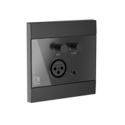 WP210/B Universal wall panel - Microphone & line input - 80 x 80 mm, Black