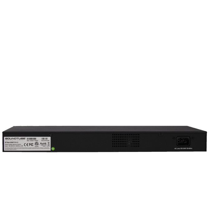 STNet-Switch II STNet® Series Rack Mount 16-port (40 W PoE per port) Audio Quality Switch