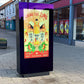 OT55E4 55" Freestanding Outdoor Digital Poster, 24/7, 2,500 cd/m²